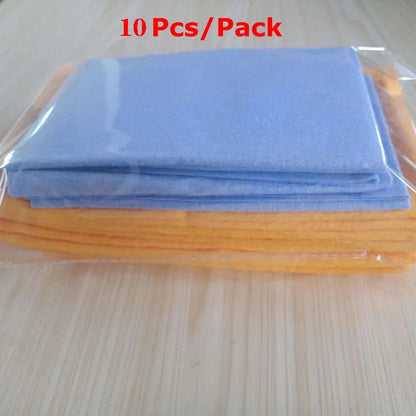 2/8/10Pcs Microfiber Cloth Ultra-Absorbent Cleaning Shammy Reusable Cleaning Cloth Non-Woven Car Kitchen TowelS Dishwashing Bath