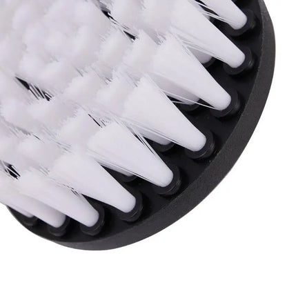 4-Inch Soft Drill Brush Attachment for Carpet, Leather, Upholstery, Glass & Tire Cleaning, Electric Scrubber Tool