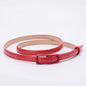 Children Candy Color Belts 1.2cm Super-thin PU Waistbands Simple Solid Color Casual Belts Girl Apparel Accessories