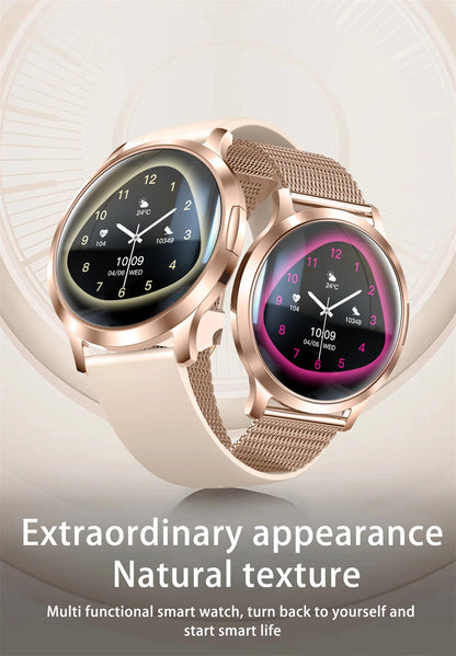 Nowy Smartwatch dla Kobiet 1.32 Cala AMOLED HD Ekran Sportowy Fitness Wodoodporny Zegarek Połączenia Bluetooth Cyfrowy Smartwatch Damski