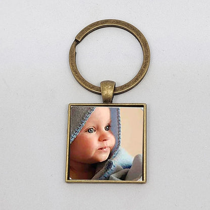 Personalized Square Pendant Custom Keychain Photo Mom, Dad, Grandparent’s Favorite Gift A Gift for Family