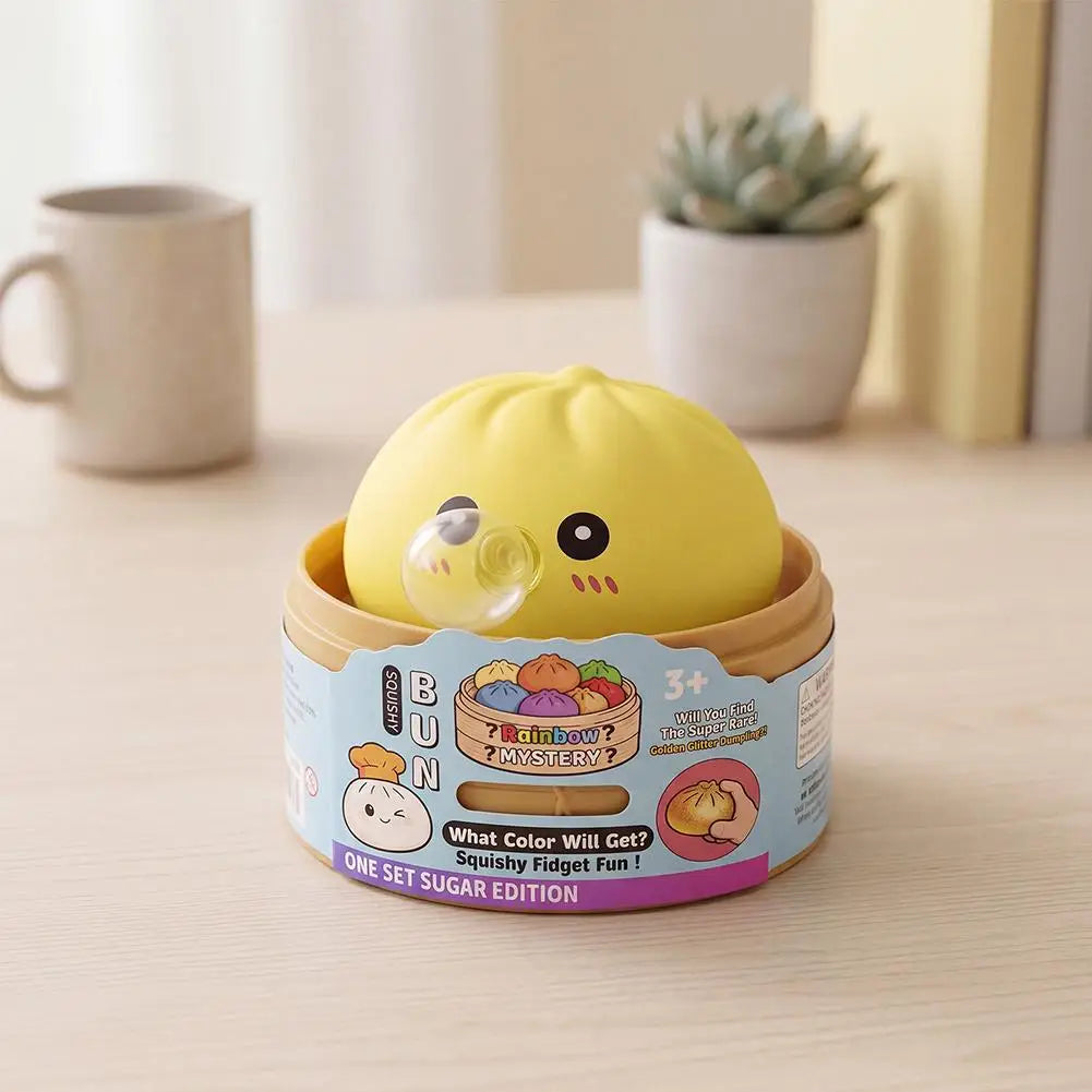 2026 Upgrade Soft Dumpling Pinch Toys Blowing Bubbles Squishy Relief Stress Mystery Blind Box Rebound Steamed Bun Squeeze Ball