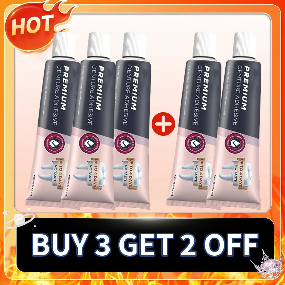 Comfort Denture Adhesives Glue Teeth Care Thermoplastic Denture Silicone Reline Kit Adhesive Cushion Friction Fixed Dentures.