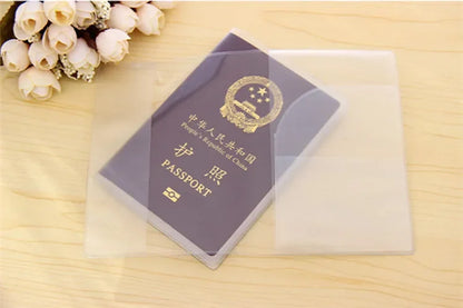 1PCS Travel Dirt Protection Passport Cover Wallet Purse PVC Transparent Women ID Business Credit Card Passport Holder Bag Pouch