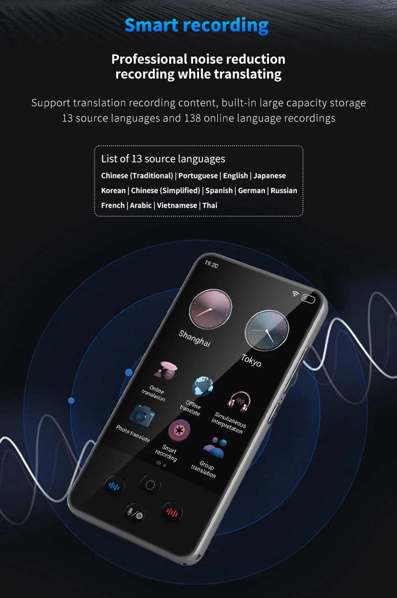 Language Translator Device Support 138 traductor de idiomas en tiempo real Translation AI Translator with ChatGPT Translator