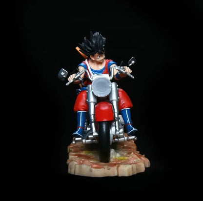 Dragon Ball Super Saiyan Gk Figure Goku Gohan Motorcycle Rotatable Tires Boxed Collectible Model Decor For Anime Collectors