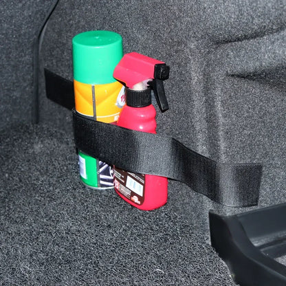 4pcs Car Trunk Organizer Elastic Fixing Belt Nylon Storage Tapes Fixing Belt Strip Car Organizer Belt Tool