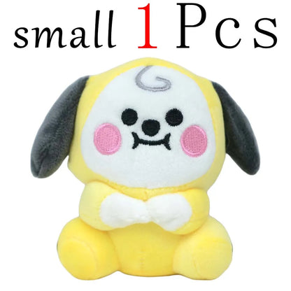New BTed 21Plush Toys Kawaii Mini Keychain Anime Pendant Ornament for Kids 12-22cm Bt Peripherals Soft Stuffed Animals Doll Gift