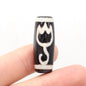 Natural Stone Bead Tibetans Divination Pattern Natural Agates Loose Bead for Women Making DIY Jewerly Necklace Gift 12x30mm