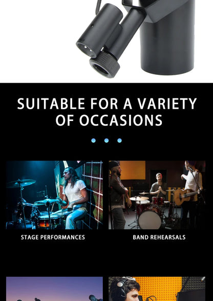 Professional SM7B Dynamic Podcasting Microphone - Studio Broadcast Quality Cardioid Condenser Mic with Shock Mount, SM7dB