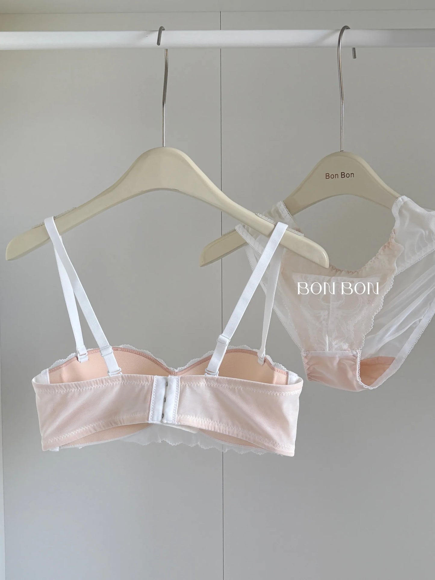 YEMOMO French Style Lace Half Cup Bra Set Wireless Push Up Boost Bust Lift Anti Sagging Elegant Comfortable Lingerie Set Ladies