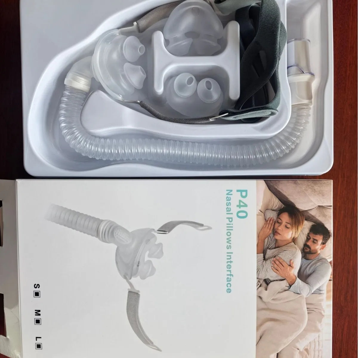 FHC P40 CPAP Nasal Pillow Mask 3-in-1 S/M/L Silicone Cushions for CPAP/BIPAP Device Snoring & Apnea Therapy Sleep Aid