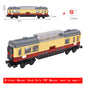 Vintage Dual Cab Train MOC Blocks, Detailed Retro Railway Locomotive, Educational DIY Toy for Train Fans, No Paper Manual
