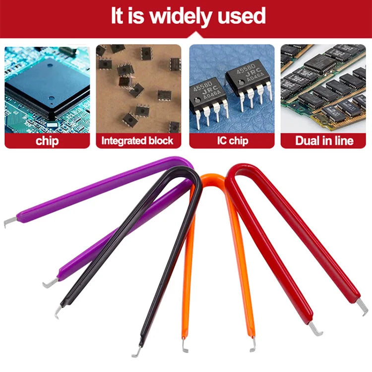 IC Extractor U Type Tweezers Mobile Phone Repair Tool Chip Electronic Component Parts Extraction Removal Puller