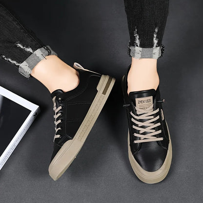 Four-Season Men's Dress Shoes, Comfortable and Breathable, with Convenient Elastic Band Design, Stylish and Versatile
