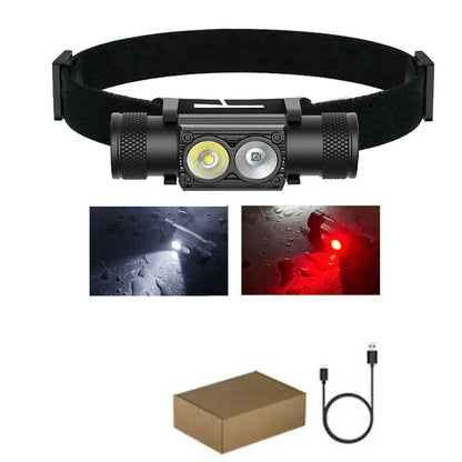 SOLOLANDOR LED Mini Headlamp High Power White Red Headlight 18650 Rechargeable USB Type-C Torch Camping Hunting Flashlight Lamp