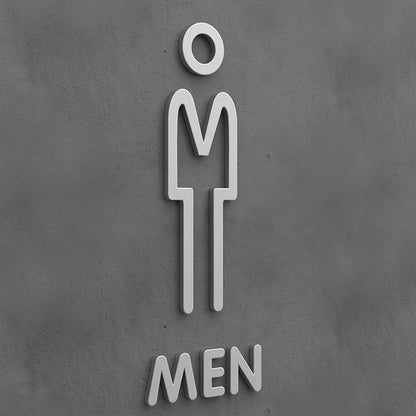 Matte Black Gold Toilet Sign Plate Acrylic 3D Wash Room Door Wall Label Sticker Wc BathRoom Signage Board Art Hotel Home Decor