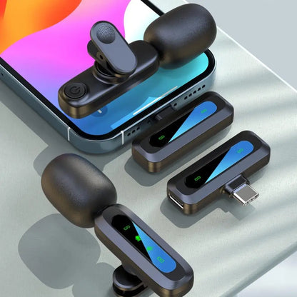 Professional Wireless Lavalier Microphone For Smartphones, Computers and Cameras, Plug and Play,Type-C Port 1-2