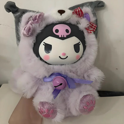 Sanrio Family Fox Island & Blue Flutter Series Vinyl Plush Blind Box Cute Cartoon Hello Kitty Kuromi Pendants Girl Bag Toy Gifts