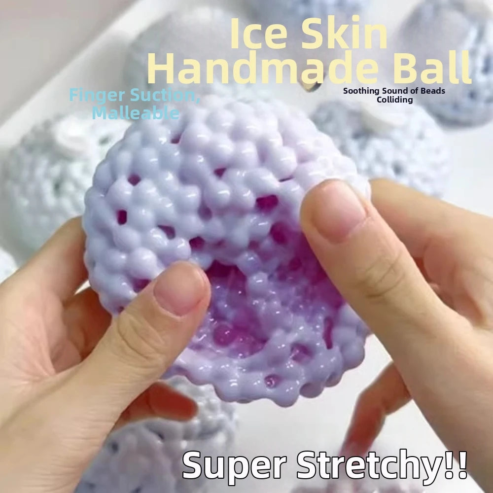 New Shapeable Vacuum Squishy Slow Rising Noisy Sand Squeeze Toy Soft Anxiety Relief Sensory Toys for Stress Relief