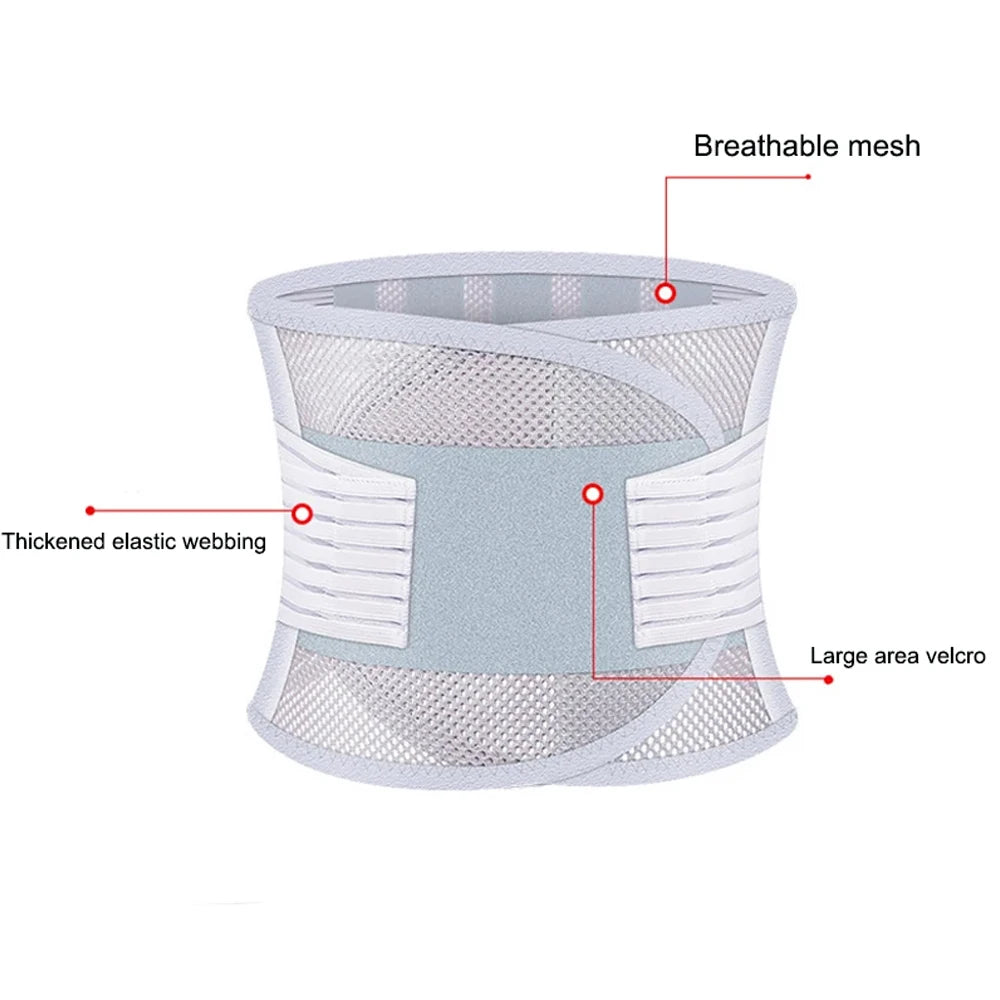 Adjustable Compression Back Support Waist Belt, Breathable Lumbar Brace for Sedentary Office, Handling Labor & Strength Training