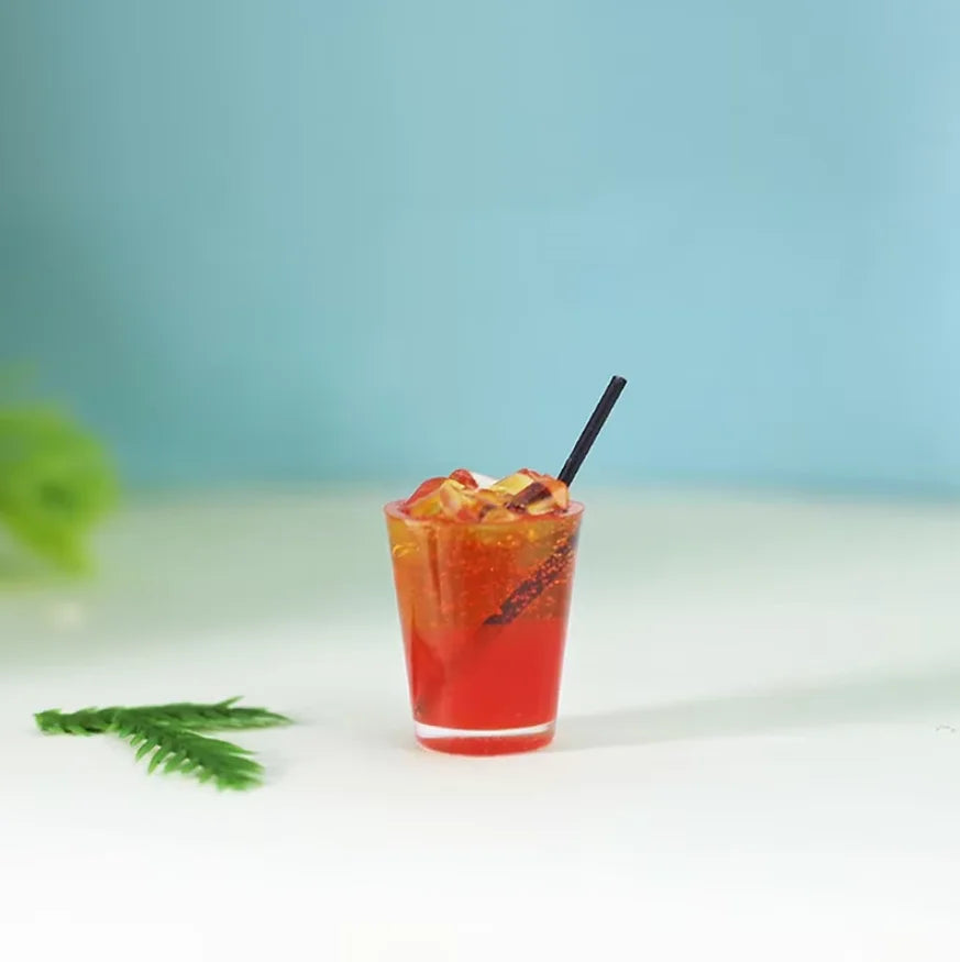 Miniature Toy Cocktail Drinks Doll Toys Dollhouse Accessories Miniature Items Fit for 1:6/1:12 Doll House Kitchen Ornaments