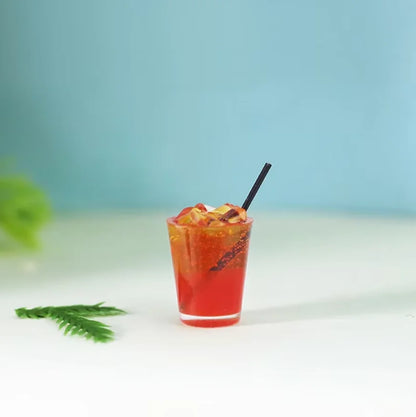 Miniature Toy Cocktail Drinks Doll Toys Dollhouse Accessories Miniature Items Fit for 1:6/1:12 Doll House Kitchen Ornaments