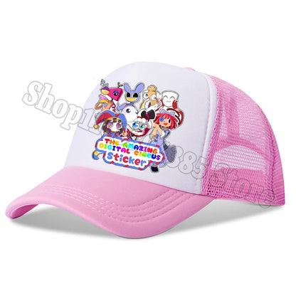 The Amazing Digital Circus Baseball Cap Kids Adult Outdoor Sports Sun Hat Summer Breathable Mesh Sunbonnet Kawaii Headgear Gift
