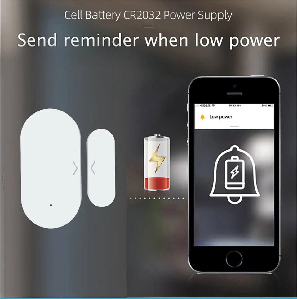 Tuya Zigbee Door And Window Magnetic Sensor Wireless Connection Smart Home Wireless Door Detectors Door Magnetic Automation