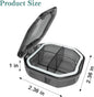 2Pcs 7 Days Pill Storage Box Mini Travel Portable Medicines Dispenser Box Multifunction Plastic Seven Compartment Sealer Box