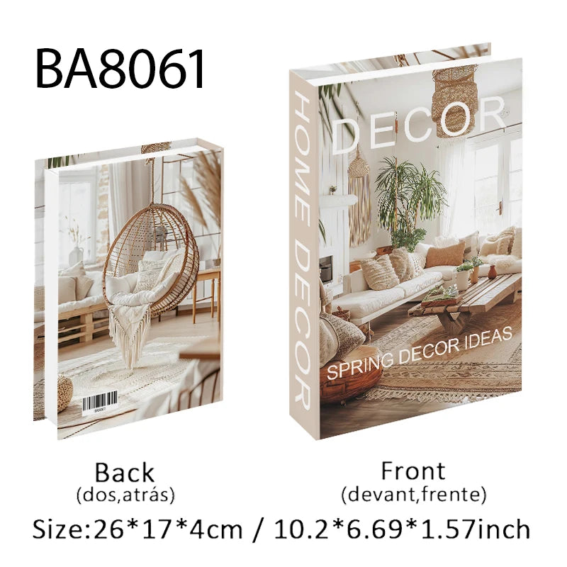Boho Monet Matisse Luxury Fake Book Storage Box Home Interior Decoration Decorative Books Coffee Table Bedroom Living Room Decor