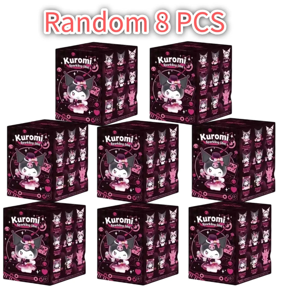 Sanrio Kuromi Sparkling Idol Series Cartoon Blind Box Toy Creative Personalized Desktop Ornaments Statue Model Surprise Gift Box