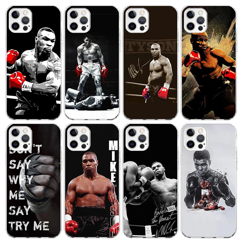 Mike Tyson Boxer Man Phone Case For iPhone 17 Air 16 15 Pro Max 14 Plus 13 Mini 12 11 Cover 7 8 SE Silicone Shell Print Fundas 1