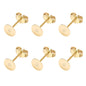 50pcs/Bag 925 Silver Stainless Steel Earring Studs Blank Post Base Pins With Earring Plug Findings Ear Back For Jewelry Making