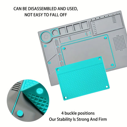 Repair Pad Insulation Heat-Resistant Soldering Station Silicon Soldering Mat Work Pad Desk Platform for BGA Soldering Station