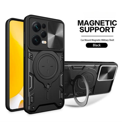 Armor Funda For Xiaomi Redmi Note 12 Pro 5G Case Slide Lens Protect Ring Stand Back Cover For Redmy Note12Pro Plus 12Pro 12S 12C