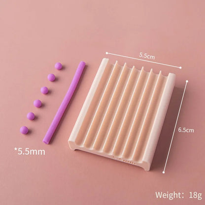 2-in-1 Rubbing Strip Soft Ball Mold Pottery Hand Rolling Shaping Maker for Clay Bead DIY Jewelry Earring Handmade Craft Supplies