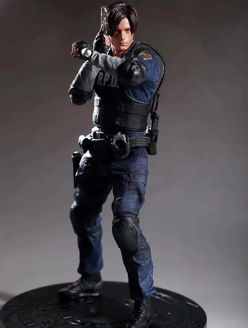 Action Figure 32cm Leon Kennedy Jill Valentine Zombie Hunter Anime Desk Decoration Gk Statue Toys Gift