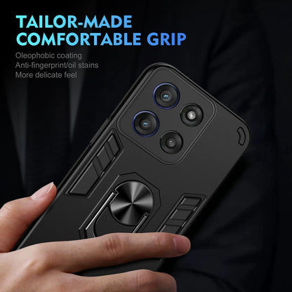 For Motorola Moto G56 5G Case Shockproof Armor Magnetic Holder Ring Case For Moto G56 G 56 MotoG56 Camera Lens Protect Cover