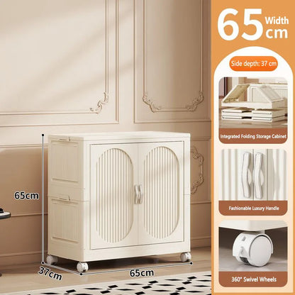 Foldable Baby Closet Plastic Infant Wardrobe Children's Clothing Storage Cabinet for Home Bedroom No Installation Needed