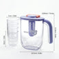 2200ml Large Capacity Plastic Water Jug Water Carafe Cold Drink Container Juice Jar Pitcher with Lid and Tea Filter