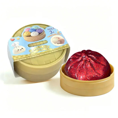 Glitter dumpling squishies Glitter Dumpling Squishy with Box Dumplings Sensory Dumpling Pressure Toy for Stress Relief