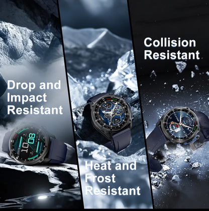2025New Men Military GPS Map Smart Watch T-Rex3 Compass 4GB Memory 1000mAh Battery 10ATM Waterproof HD Bluetooth Call Smartwatch