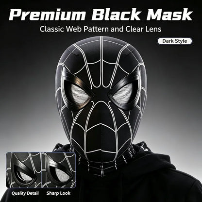In Stock Miles Spider-Man 1:1 Scale Electronic Mask With Moving Glowing Eyes Ring Control Cosplay Toy Gift For Boys Gift