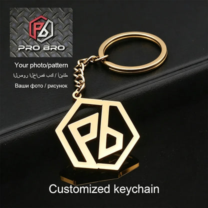 Personalized Logo Keychain, Wholesale Custom Company Logo Pendant, Stainless Steel Material Custom Metal Badge Keyring, Pendant