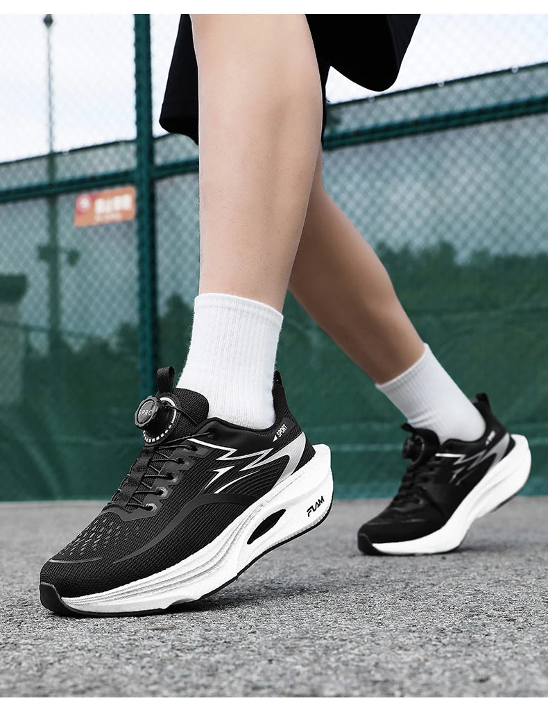 Men's breathable, non-slip, comfortable, shock-absorbing carbon plate running shoes, couple matching sports casual running shoes