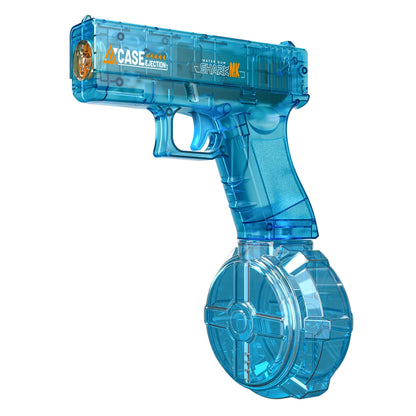 Electric Water Gun, Automatic Squirt with Pistol Realistic Gun Muzzle Flame Summer Outdoor Beach Swimming Pool Party Toy