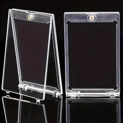 1-10Pcs Clear Card Holder Magnetic Holder Trading Cards Protectors Hard Plastic Sleeves Display Baseball Sports Standard Card