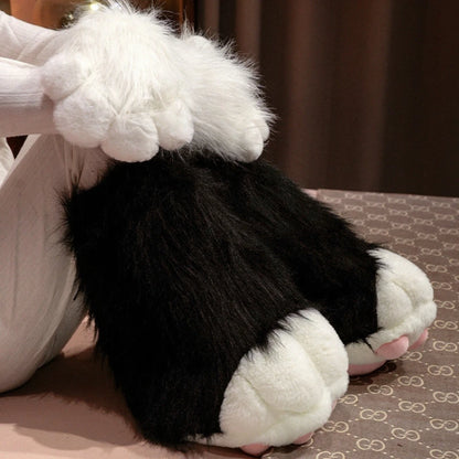 Fursuit Paw Gloves Boots Giant Wearable Wing Accessories Plush Toys Furry Cosplay Cat Bear Shoes Cute Fluffy Animal Manga Party