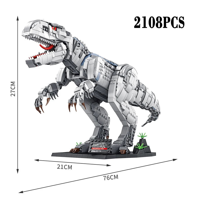 Dinosaur Toys Jurassic Park Indominus Rex Dinosaur World Building Blocks Mosasaurus Tyrannosaurus Bricks DIY Toys Children Gifts